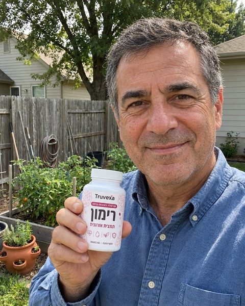 לקוח מחזיק את הבקבוק