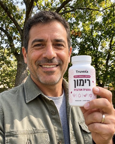 לקוח מחזיק את הבקבוק